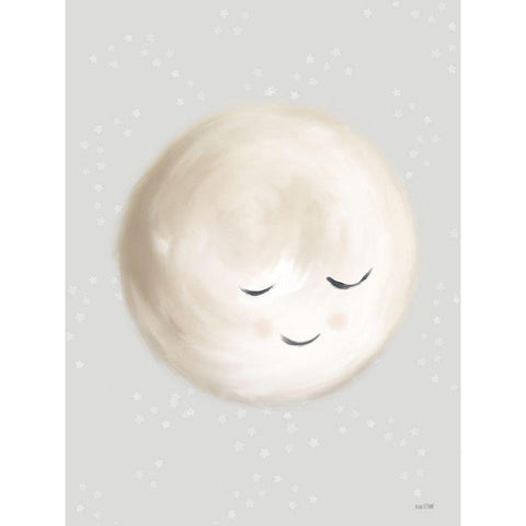 Happy Little Moon I Black Modern Wood Framed Art Print by House Fenway