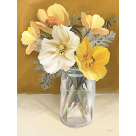 Butterscotch Bunch Gold Ornate Wood Framed Art Print with Double Matting by House Fenway