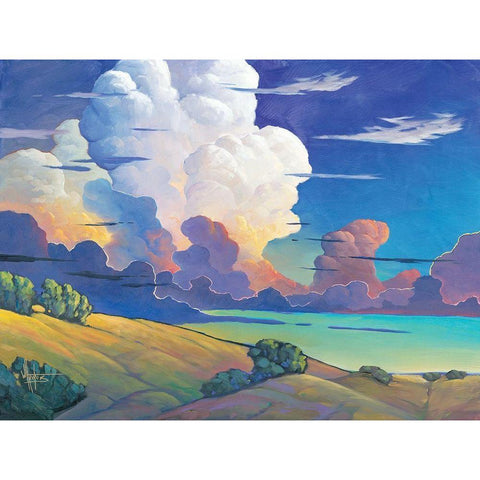Veridico White Modern Wood Framed Art Print by Hawkins, William