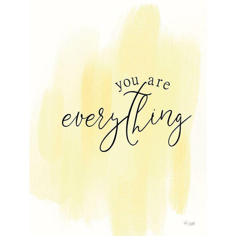 You Are My Everything White Modern Wood Framed Art Print by Jaxn Blvd.