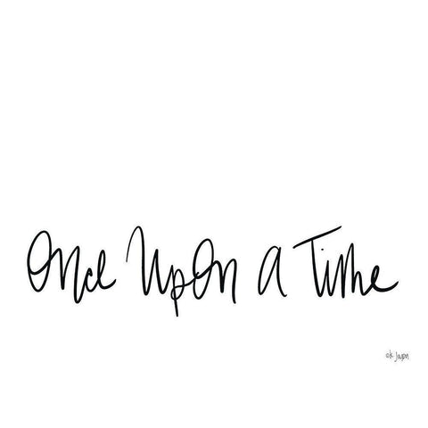 Once Upon a Time Black Modern Wood Framed Art Print by Jaxn Blvd.