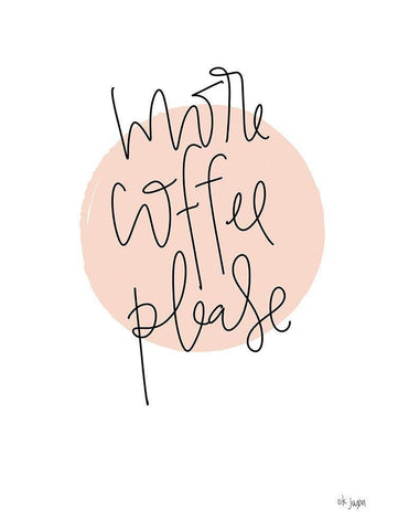 More Coffee Please Black Ornate Wood Framed Art Print with Double Matting by Jaxn Blvd.