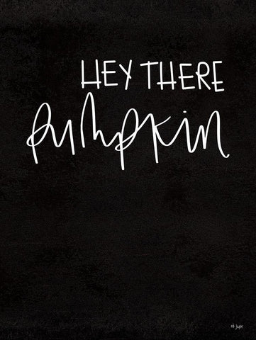 Hey There Pumpkin White Modern Wood Framed Art Print with Double Matting by Jaxn Blvd.