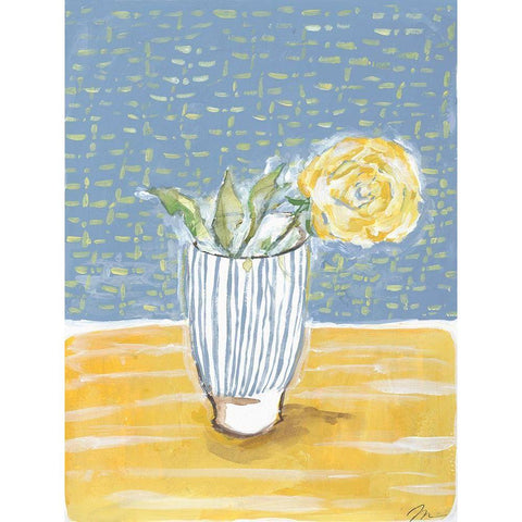 Rose in Glass I Gold Ornate Wood Framed Art Print with Double Matting by Mingo, Jessica