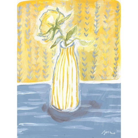 Rose in Glass II Gold Ornate Wood Framed Art Print with Double Matting by Mingo, Jessica