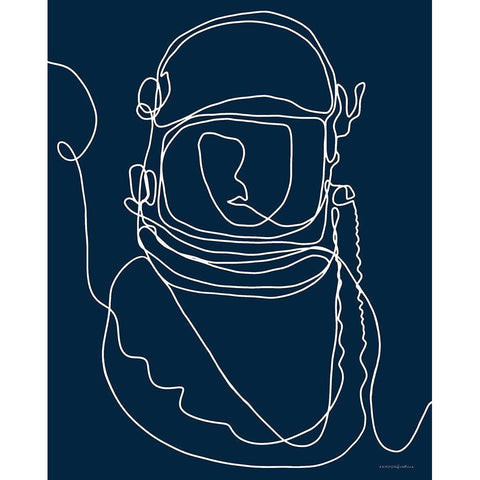 Lines in Space 2 Black Modern Wood Framed Art Print by Kamdon Kreations