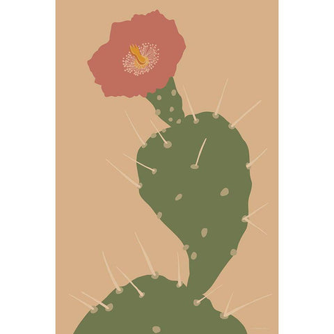Pretty Prickle 1 White Modern Wood Framed Art Print by Kamdon Kreations