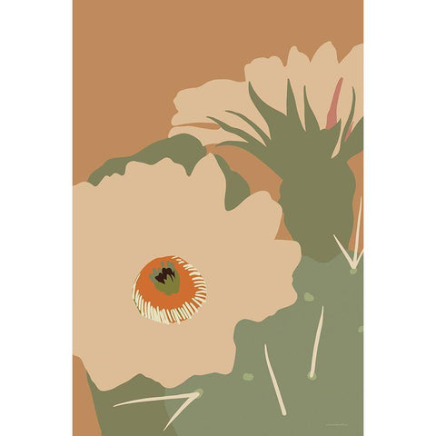 Pretty Prickle 2 Black Modern Wood Framed Art Print with Double Matting by Kamdon Kreations