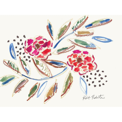 Lipstick and Blush Gold Ornate Wood Framed Art Print with Double Matting by Roberts, Kait