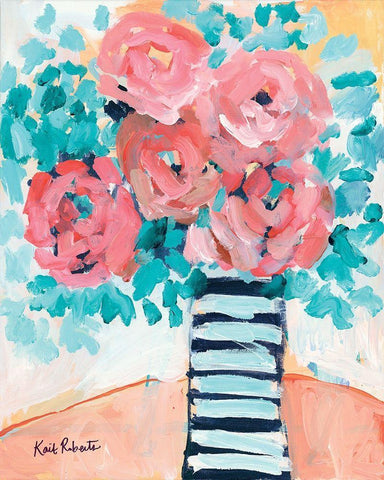 Fancy and Floral White Modern Wood Framed Art Print with Double Matting by Roberts, Kait