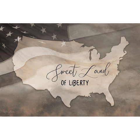 Sweet Land of Liberty White Modern Wood Framed Art Print by Deiter, Lori