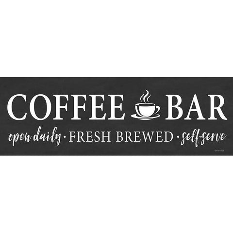 Self-Serve Coffee Bar White Modern Wood Framed Art Print by Lettered And Lined