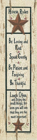 House Rules Black Ornate Wood Framed Art Print with Double Matting by Spivey, Linda