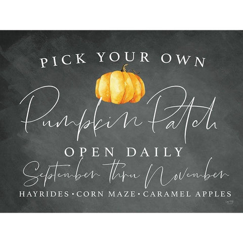 Pumpkin Patch Gold Ornate Wood Framed Art Print with Double Matting by Lux + Me Designs