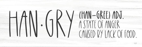 Hangry Definition Black Ornate Wood Framed Art Print with Double Matting by Lux + Me Designs