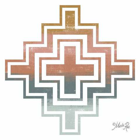 Tranquil Tribal Print 1 Black Modern Wood Framed Art Print with Double Matting by Rae, Marla