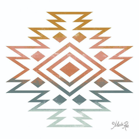 Tranquil Tribal Print 2 Black Modern Wood Framed Art Print by Rae, Marla