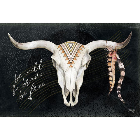 Be Wild I Black Modern Wood Framed Art Print with Double Matting by Rae, Marla