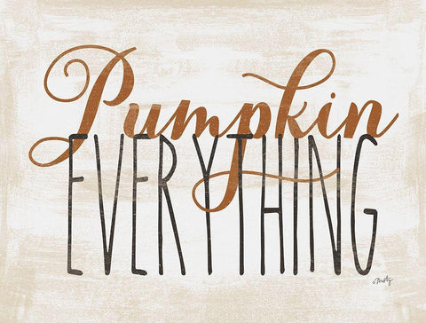 Pumpkin Everything Black Ornate Wood Framed Art Print with Double Matting by Michelle, Misty