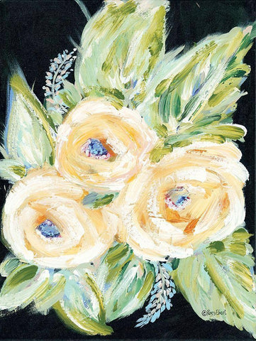 With Love Black Ornate Wood Framed Art Print with Double Matting by Ebert, Roey