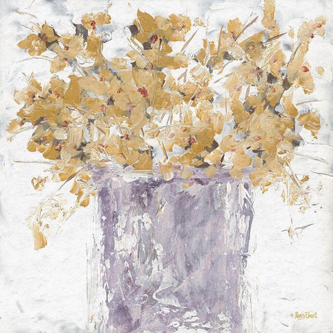 Autumn Golds White Modern Wood Framed Art Print with Double Matting by Ebert, Roey