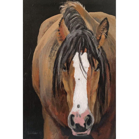 Horse Portrait II Gold Ornate Wood Framed Art Print with Double Matting by Redman, Suzi
