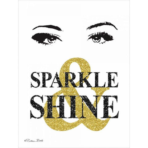 Sparkle and Shine Gold Ornate Wood Framed Art Print with Double Matting by Ball, Susan