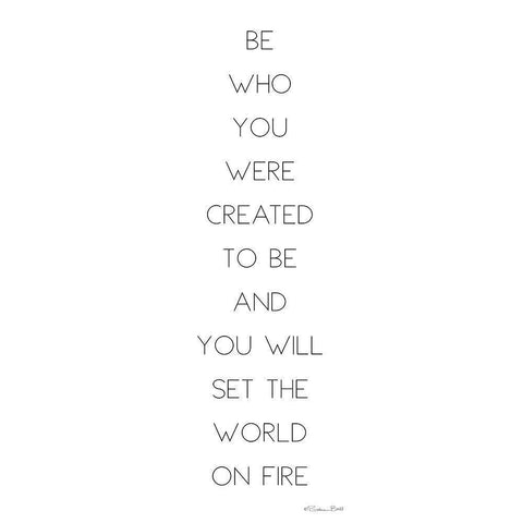 Be Who You Were Created to Be Gold Ornate Wood Framed Art Print with Double Matting by Ball, Susan