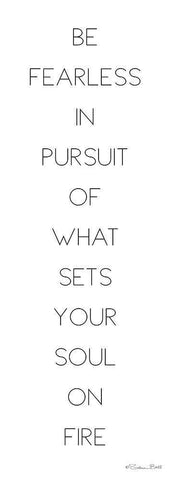 Be Fearless Black Ornate Wood Framed Art Print with Double Matting by Ball, Susan