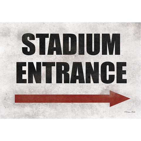 Stadium Entrance White Modern Wood Framed Art Print by Ball, Susan