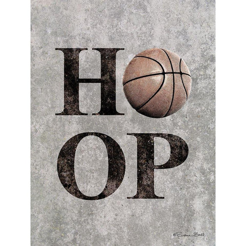 Basketball HOOP Black Modern Wood Framed Art Print with Double Matting by Ball, Susan