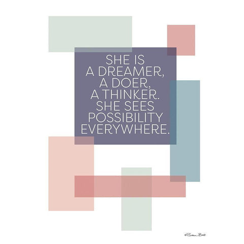 Possibility Everywhere Black Modern Wood Framed Art Print by Ball, Susan