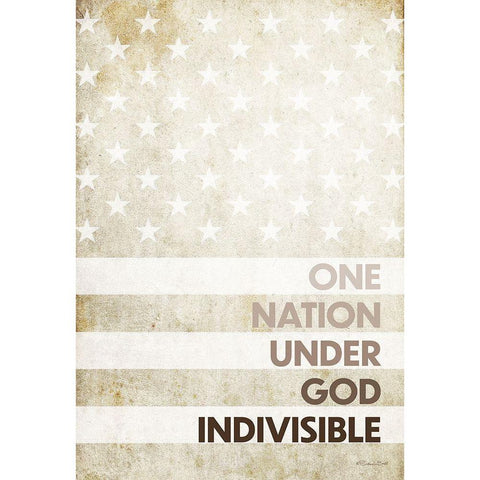 Indivisible White Modern Wood Framed Art Print by Ball, Susan