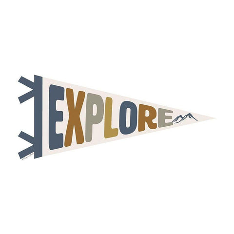 Explore Pennant White Modern Wood Framed Art Print by Ball, Susan