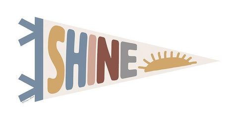 Shine Pennant Black Ornate Wood Framed Art Print with Double Matting by Ball, Susan