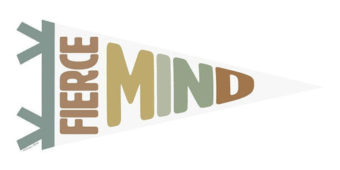 Fierce Mind Pennant Black Ornate Wood Framed Art Print with Double Matting by Ball, Susan