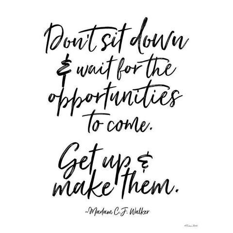 Make Opportunities Gold Ornate Wood Framed Art Print with Double Matting by Ball, Susan