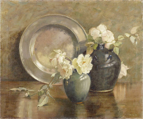 Vintage Romance Black Ornate Wood Framed Art Print with Double Matting by Stellar Design Studio