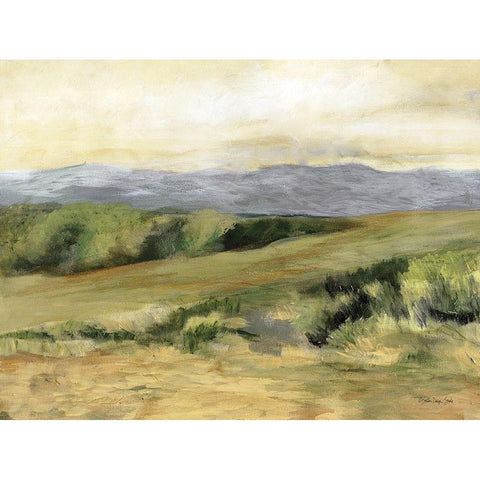 Land 3 Black Modern Wood Framed Art Print by Stellar Design Studio