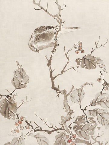 Sumi Ink Study 1 White Modern Wood Framed Art Print with Double Matting by Stellar Design Studio