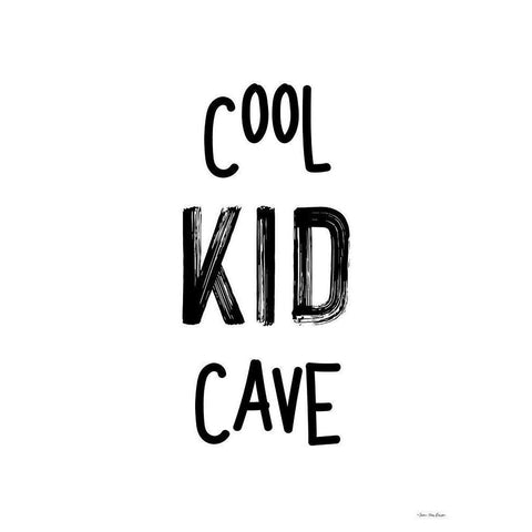 Cool Kid Cave Black Modern Wood Framed Art Print by Seven Trees Design