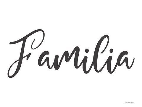 Spanish Family White Modern Wood Framed Art Print with Double Matting by Stellar Design Studio