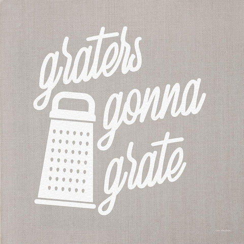 Graters Gonna Grate Black Modern Wood Framed Art Print with Double Matting by Stellar Design Studio