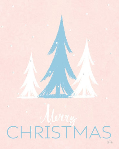 Merry Christmas Black Modern Wood Framed Art Print by Yass Naffas Designs