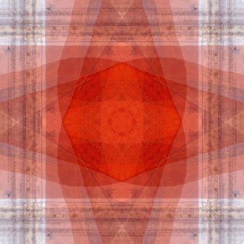 Orange and white quilt-like abstract White Modern Wood Framed Art Print by Jaynes Gallery