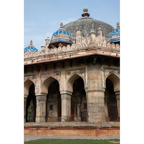 India-Delhi Isa Khan Tomb and mosque-circa 1547-built in octagonal shape Black Modern Wood Framed Art Print with Double Matting by Hopkins, Cindy Miller