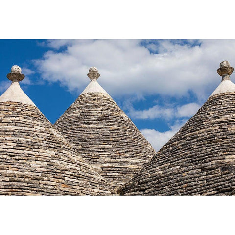 Italy-Apulia-Metropolitan City of Bari-Alberobello Trulli houses Black Modern Wood Framed Art Print by Wilson, Emily