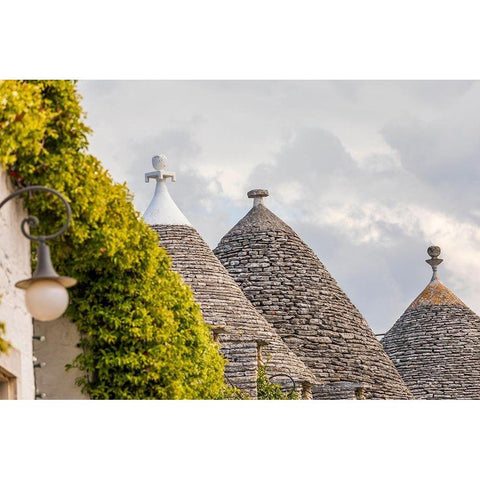 Italy-Apulia-Metropolitan City of Bari-Alberobello Trulli houses White Modern Wood Framed Art Print by Wilson, Emily