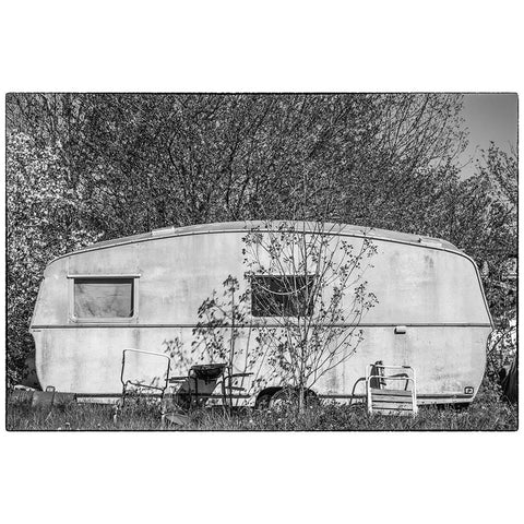 Sweden-Faro Island-Faro Broskogs-Creperie Tati-Kutens Bensin-hip former gas station now a restauran White Modern Wood Framed Art Print by Bibikow, Walter
