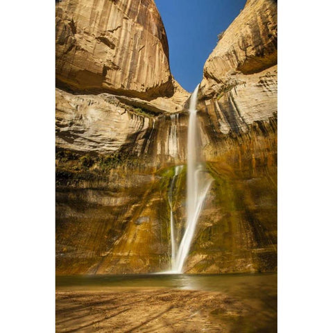 UT, Grand Staircase Escalante, Calf Creek Falls Gold Ornate Wood Framed Art Print with Double Matting by Illg, Cathy and Gordon